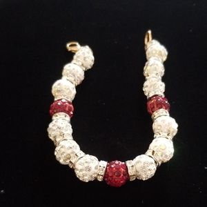 Glass beaded bracelet
